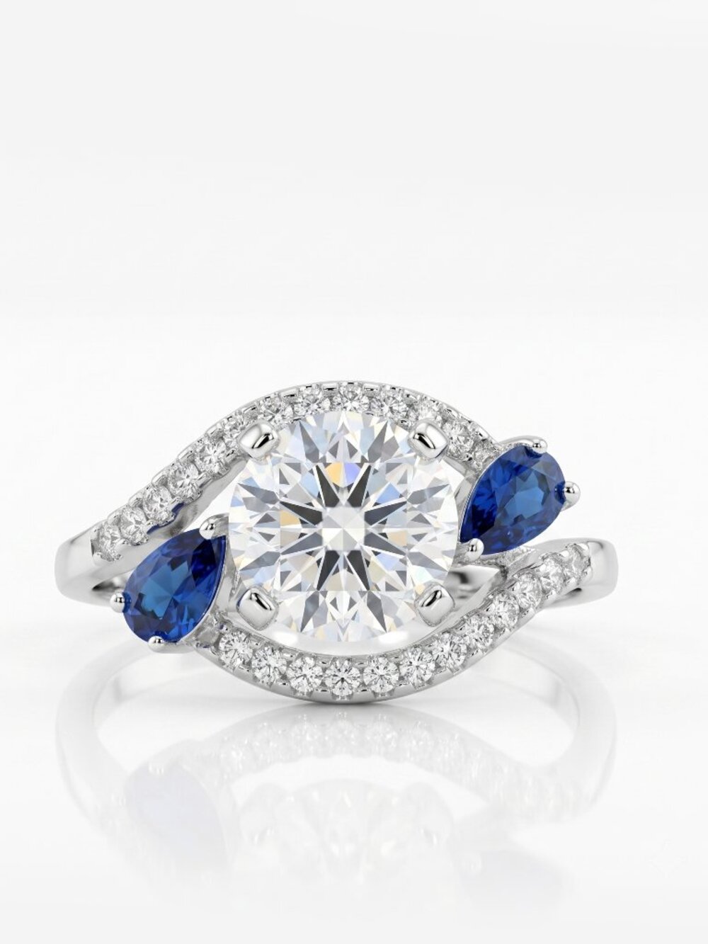 Royal Blue Sapphire Gemstone ring, size 7, 925 Sterling Silver Charmed Aroma